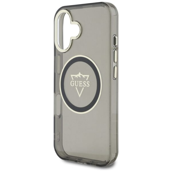 Guess IML Metal Mountain Logo MagSafe case for iPhone 16 - blackeng