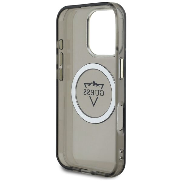 Guess IML Metal Mountain Logo MagSafe iPhone 16 Pro Max Case - Blackeng