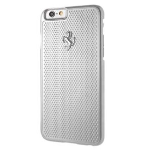 Ferrari Perforated Aluminum case for iPhone 6 / 6S - silvereng