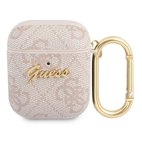 Guess 4G Script Metal Collection Case for AirPods 1 / 2 - Pinkeng