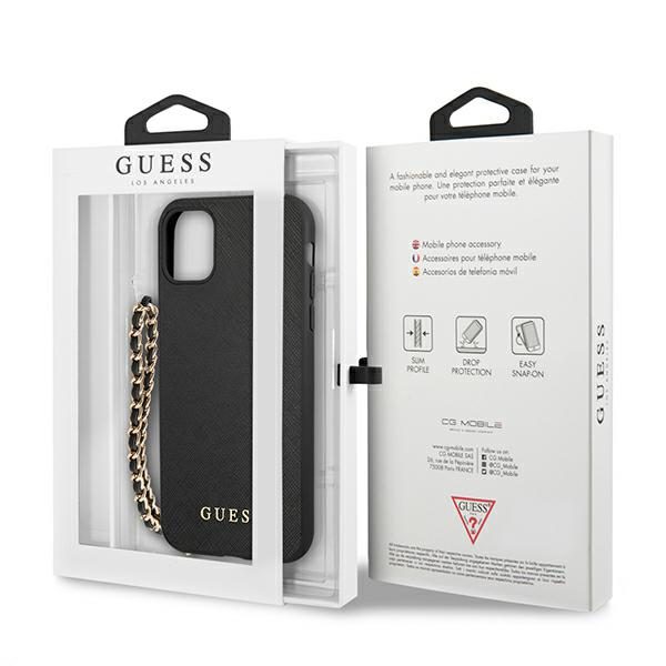 189751_8 Guess Saffiano Chain case for iPhone 11 6.1" / Xr - blackeng