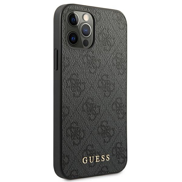 Guess 4G Metal Gold Logo Case for iPhone 12 / 12 Pro - Grayeng