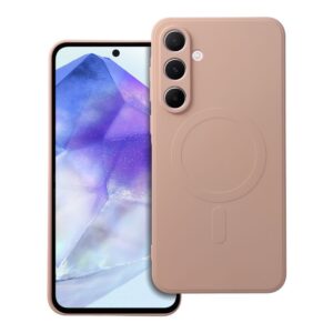 SILICONE MAG COVER case compatible with MagSafe for SAMSUNG A55 pink