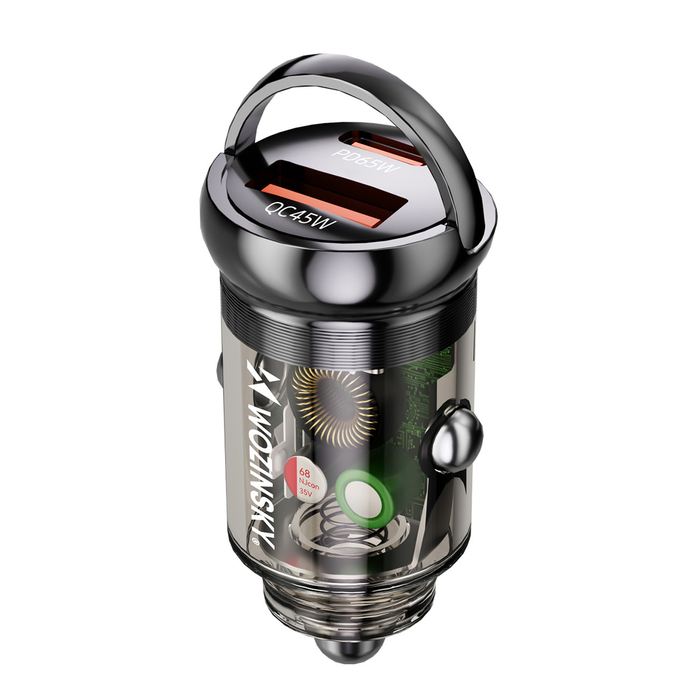 Wozinsky 65W Car Charger USB-C PD 65W / USB-A 45W QC 3.0 - Blackeng