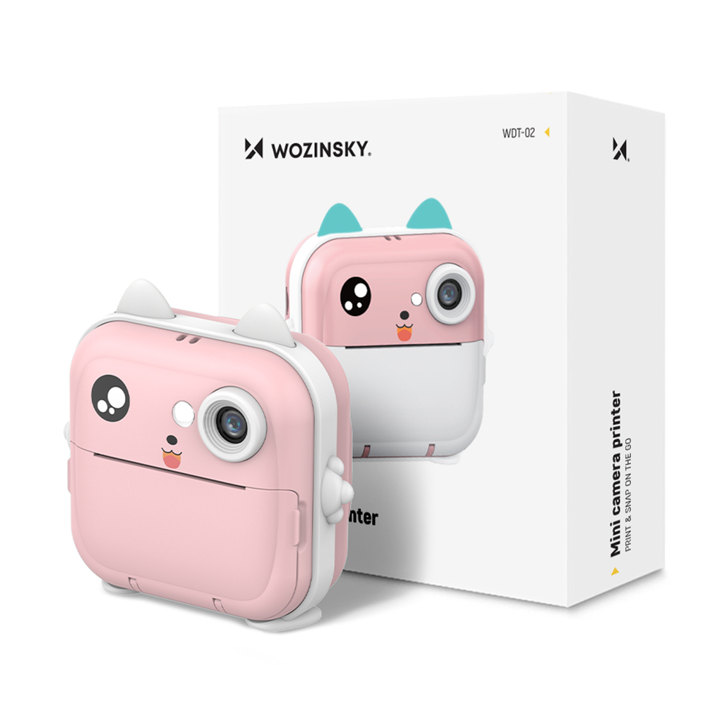 Wozinsky WDT-01 Thermal Printer Camera for Kids - Pinkeng