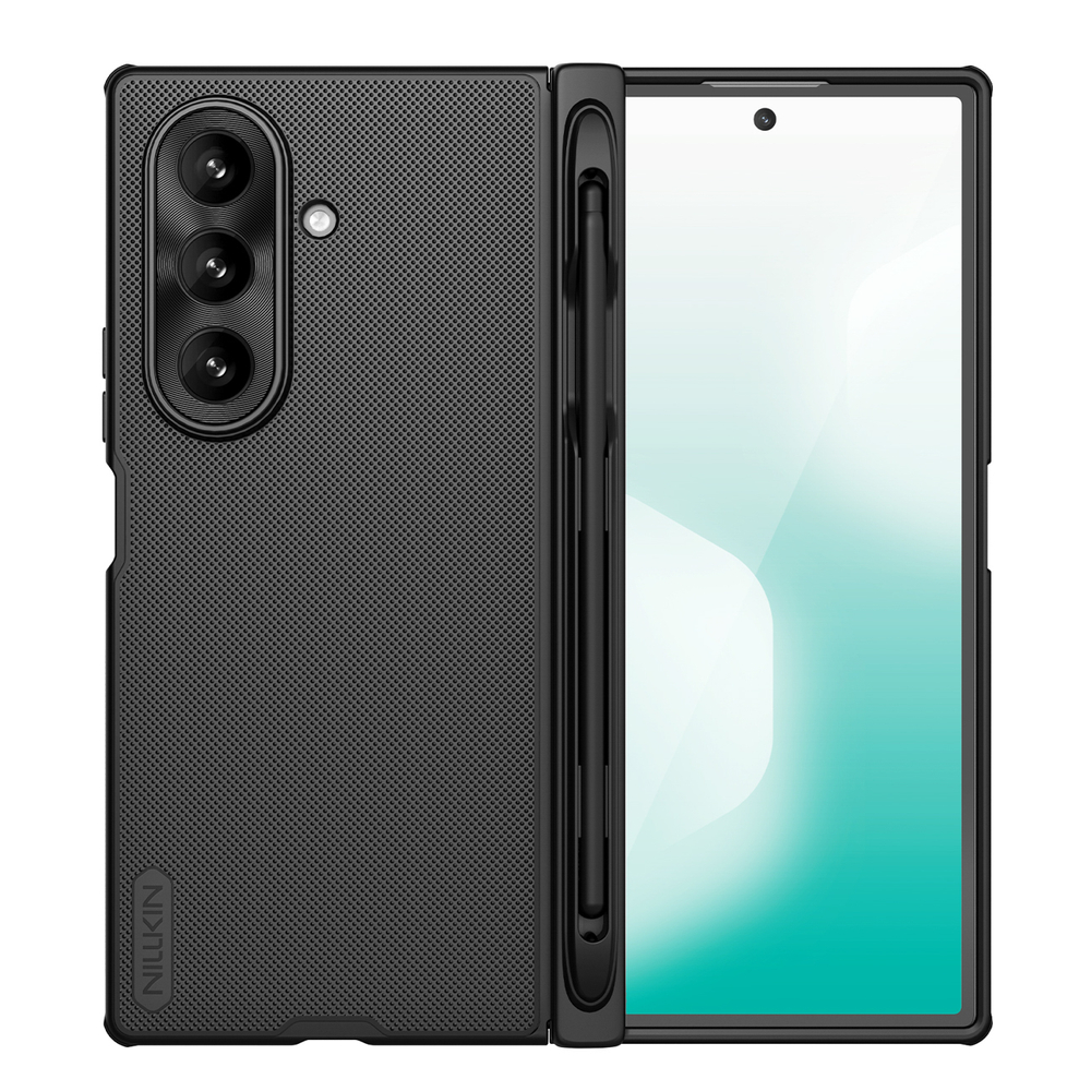 Etui Nillkin Super Frosted Shield Fold na Samsung Galaxy Z Fold 7 z miejscem na S Pen - czarnepol