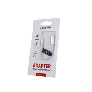 Forever adapter audio USB-C - jack 3,5mm white
