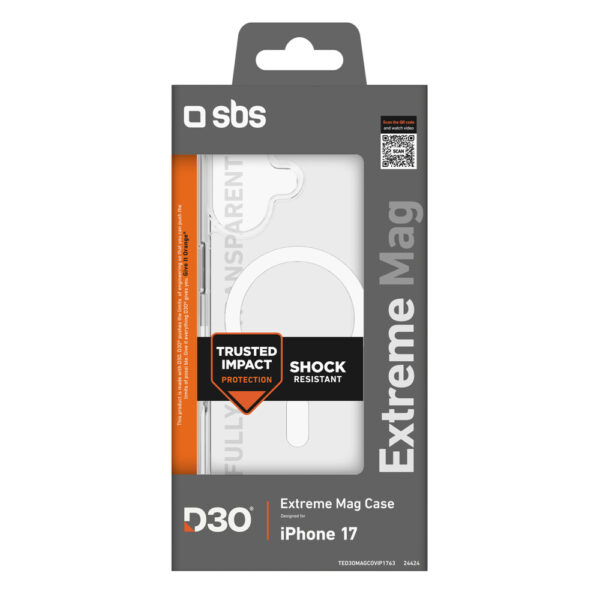 SBS Extreme Mag Case with D3O Technology for iPhone 17 - Transparenteng