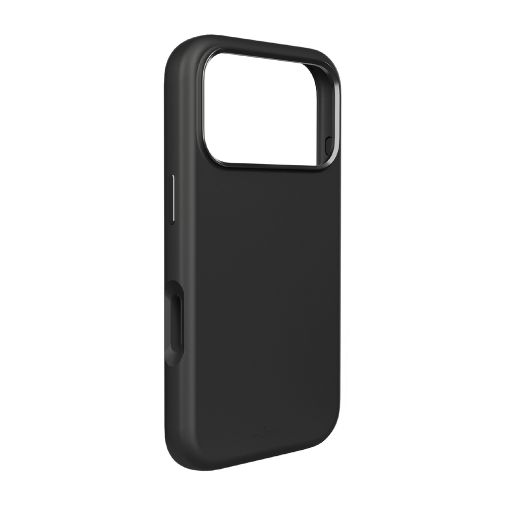 Pure Icon Mag Pro Liquid Silicone Case for iPhone 17 Pro Max, MagSafe Compatible, with Camera Protection and Aluminum Buttons - Blackeng