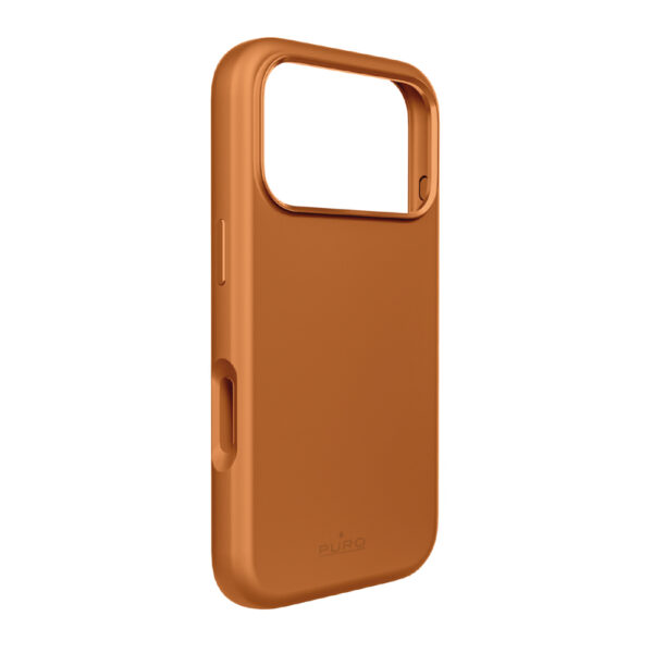 Pure Icon Mag Pro Liquid Silicone Case for iPhone 17 Pro Max, MagSafe Compatible, with Camera Protection and Aluminum Buttons - Orangeeng