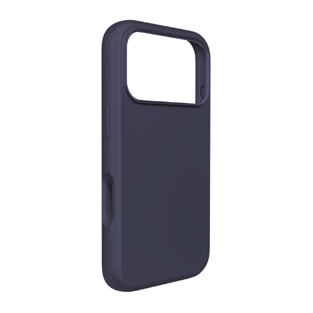 Pure Icon Mag Pro Liquid Silicone Case for iPhone 17 Pro, MagSafe Compatible, with Camera Protection and Aluminum Buttons - Dark Blueeng