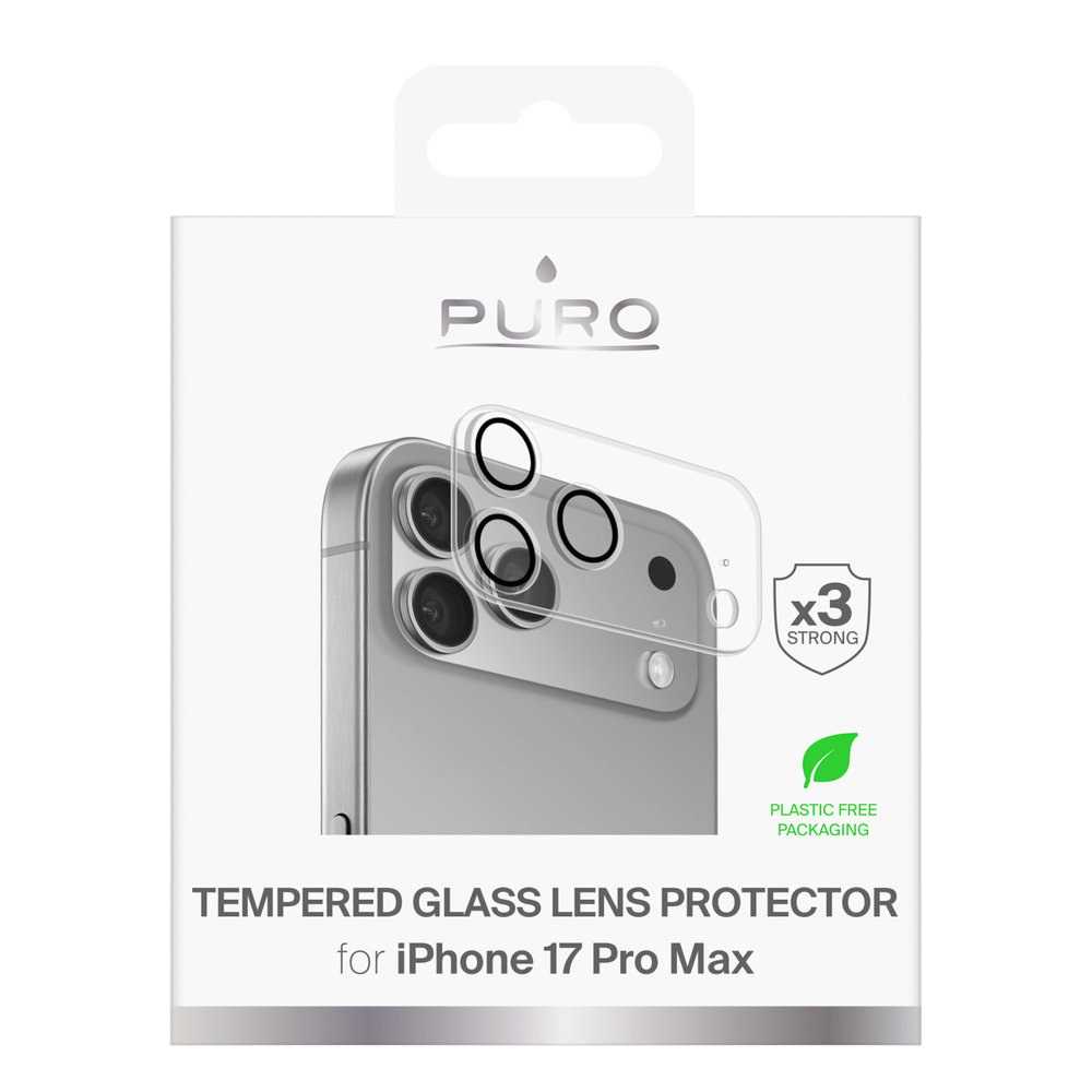 Puro Camera Standard Tempered Glass for iPhone 17 Pro Max for Camera Island and Lenseseng