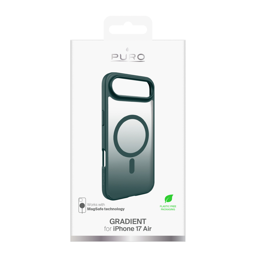 Puro Gradient TPU Case Compatible with MagSafe for iPhone 17 Air - Turquoiseeng