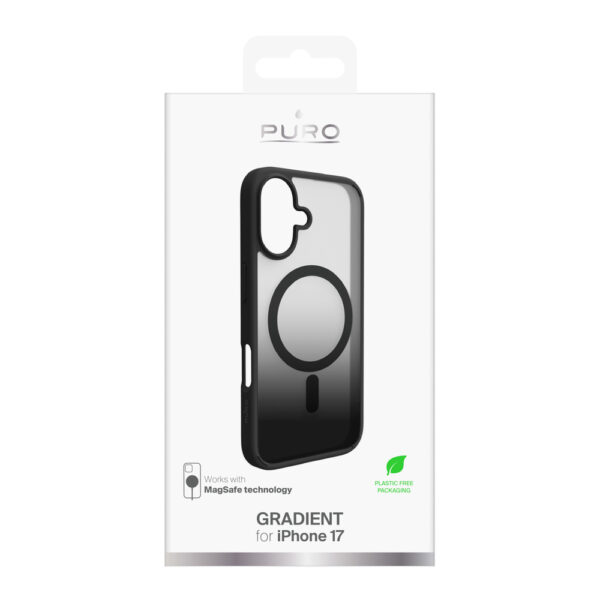 Puro Gradient TPU MagSafe Compatible Case for iPhone 17 - Blackeng