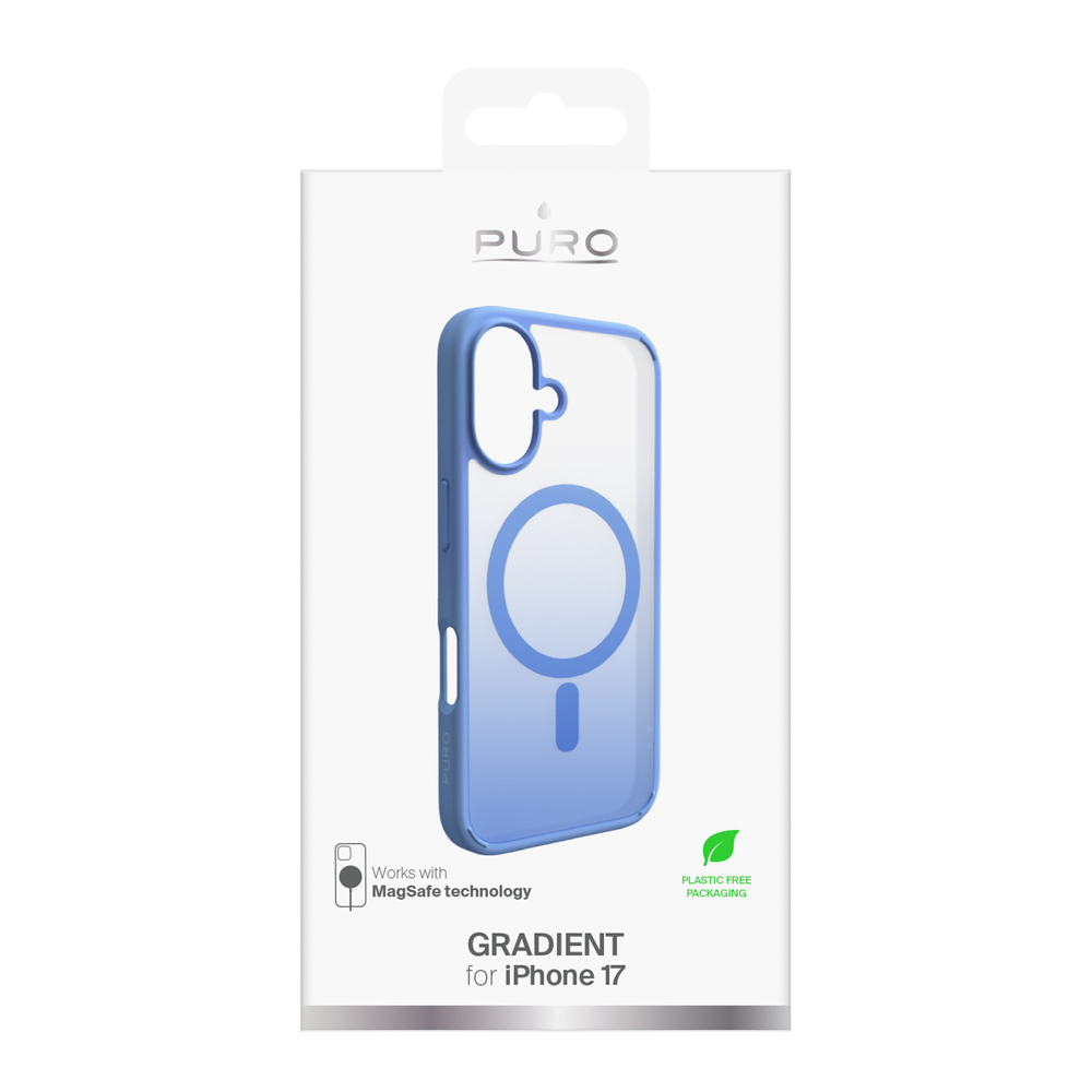 Puro Gradient TPU Case Compatible with MagSafe for iPhone 17 - Blueeng