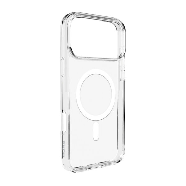Puro Lite Mag TPU+PC Case Compatible with MagSafe for iPhone 17 Pro Max - Transparent with White Ringeng