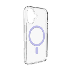 Puro Lite Mag TPU+PC Case Compatible with MagSafe for iPhone 17 - Transparent with Pink Ringeng