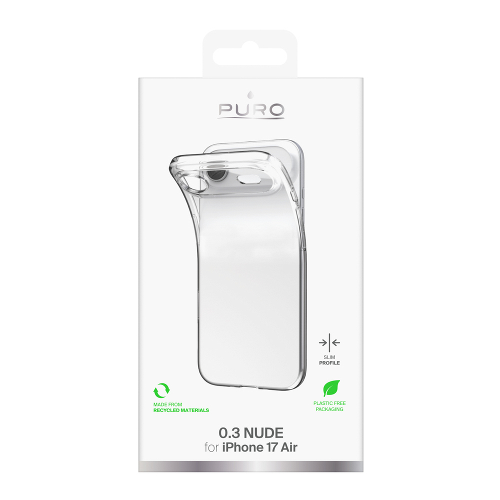 Puro 0.3 Nude Ultra-Slim TPU Case for iPhone 17 Air - Transparenteng