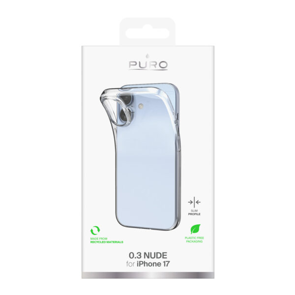 Puro 0.3 Nude Ultra-Slim TPU Case for iPhone 17 - Transparenteng