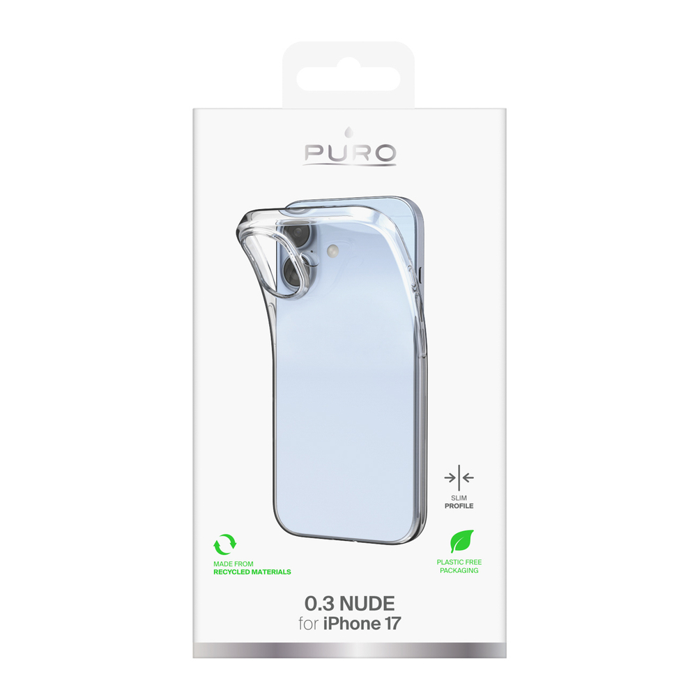 Puro 0.3 Nude Ultra-Slim TPU Case for iPhone 17 - Transparenteng