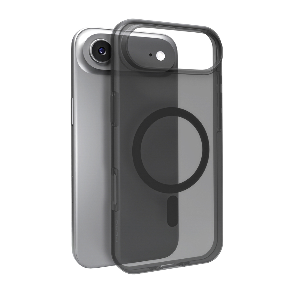 Puro Daylight Magsafe Compatible Silicone Case for iPhone 17 Air - Translucent Blackeng