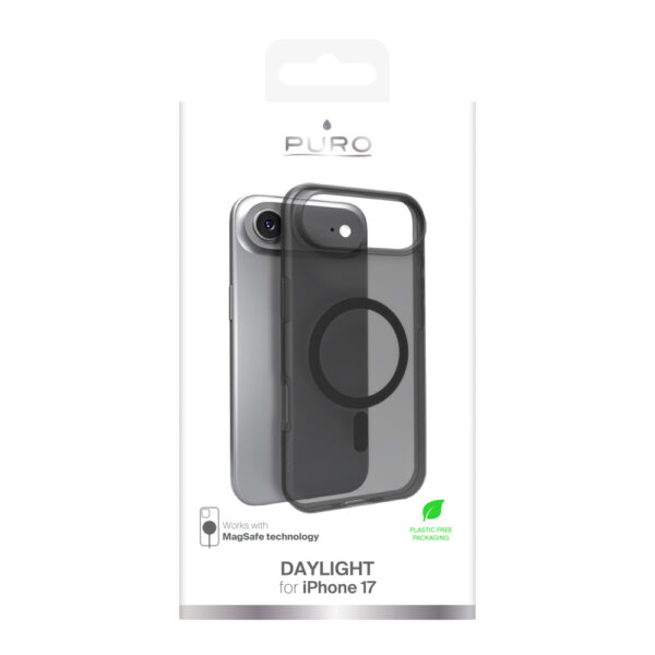 Puro Daylight Magsafe Compatible Silicone Case for iPhone 17 Air - Translucent Blackeng