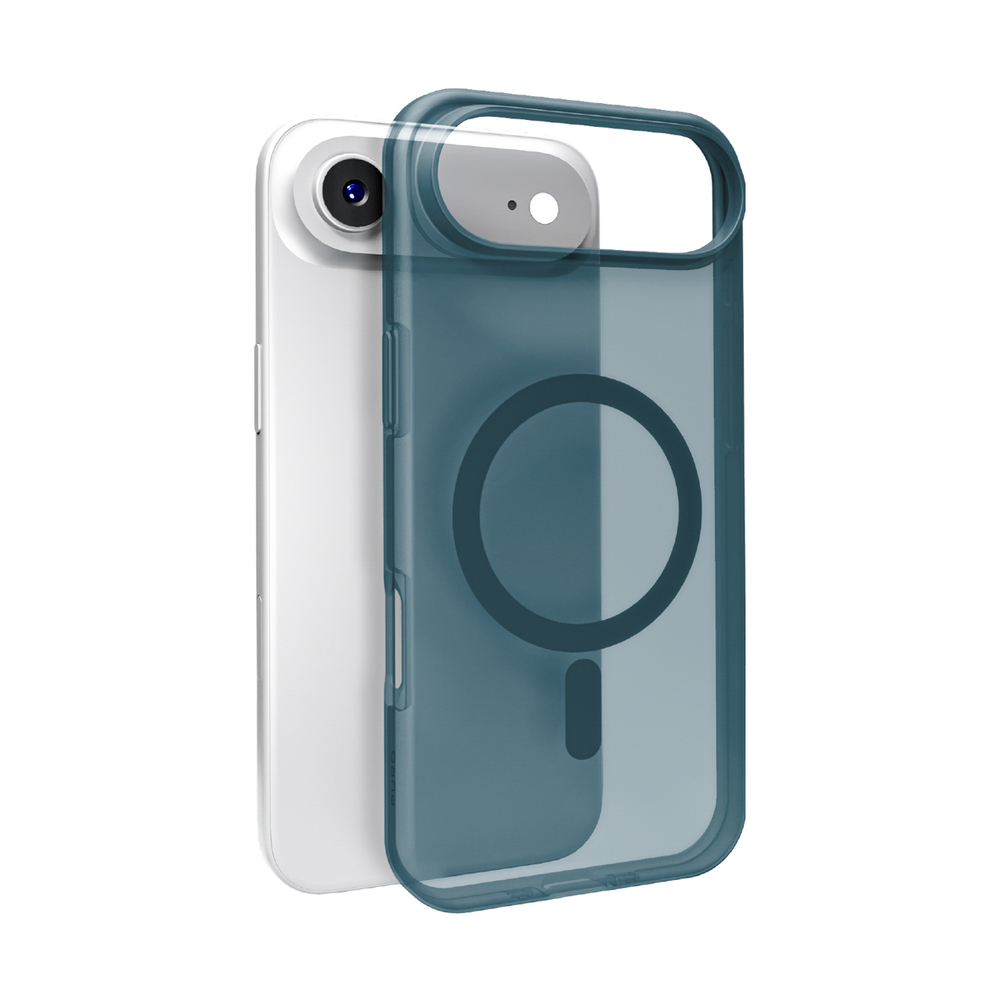 Puro Daylight Magsafe Compatible Silicone Case for iPhone 17 Air - Translucent Turquoiseeng