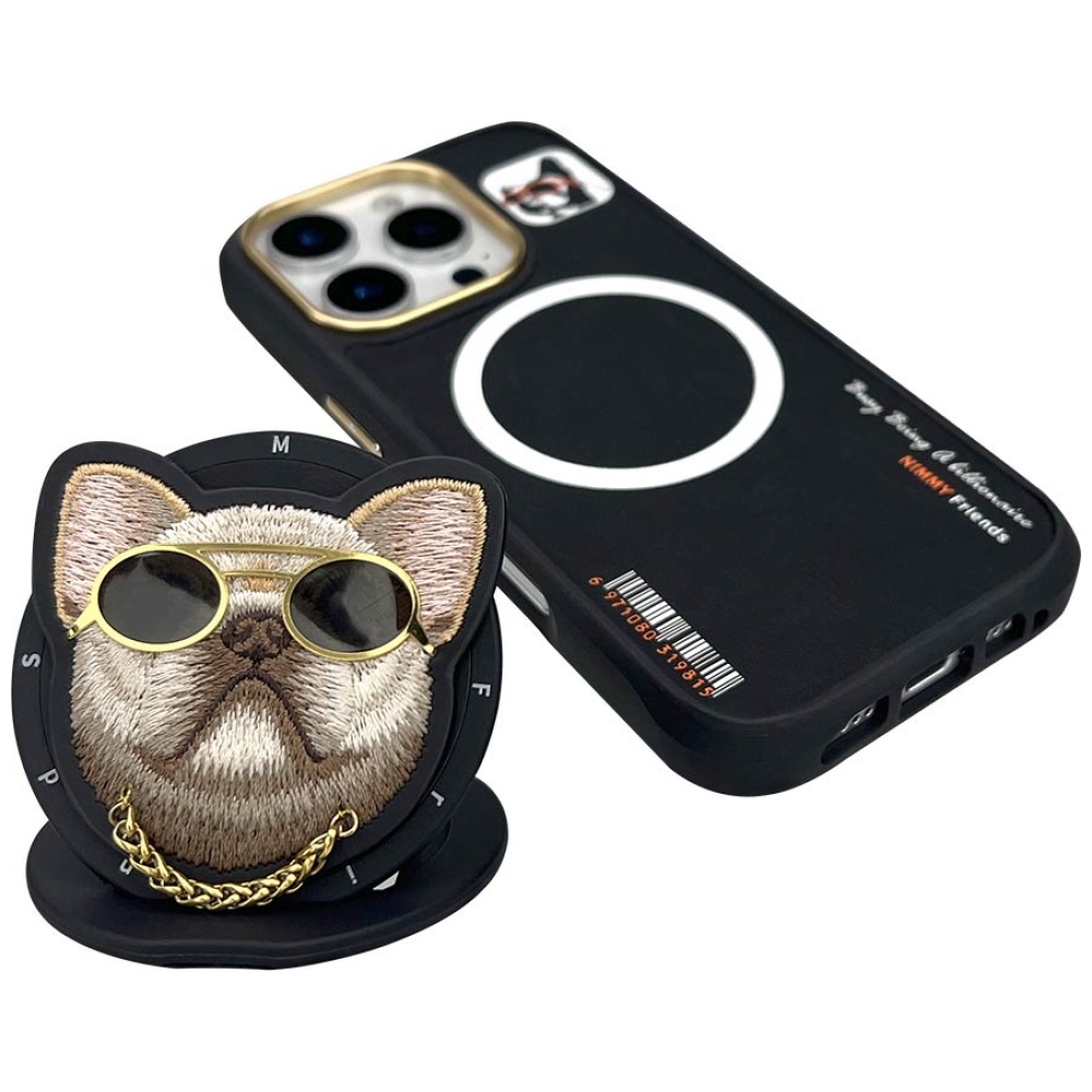 Nimmy Glasses Cool Dog MagSafe Case for iPhone 16 Pro - Blackeng