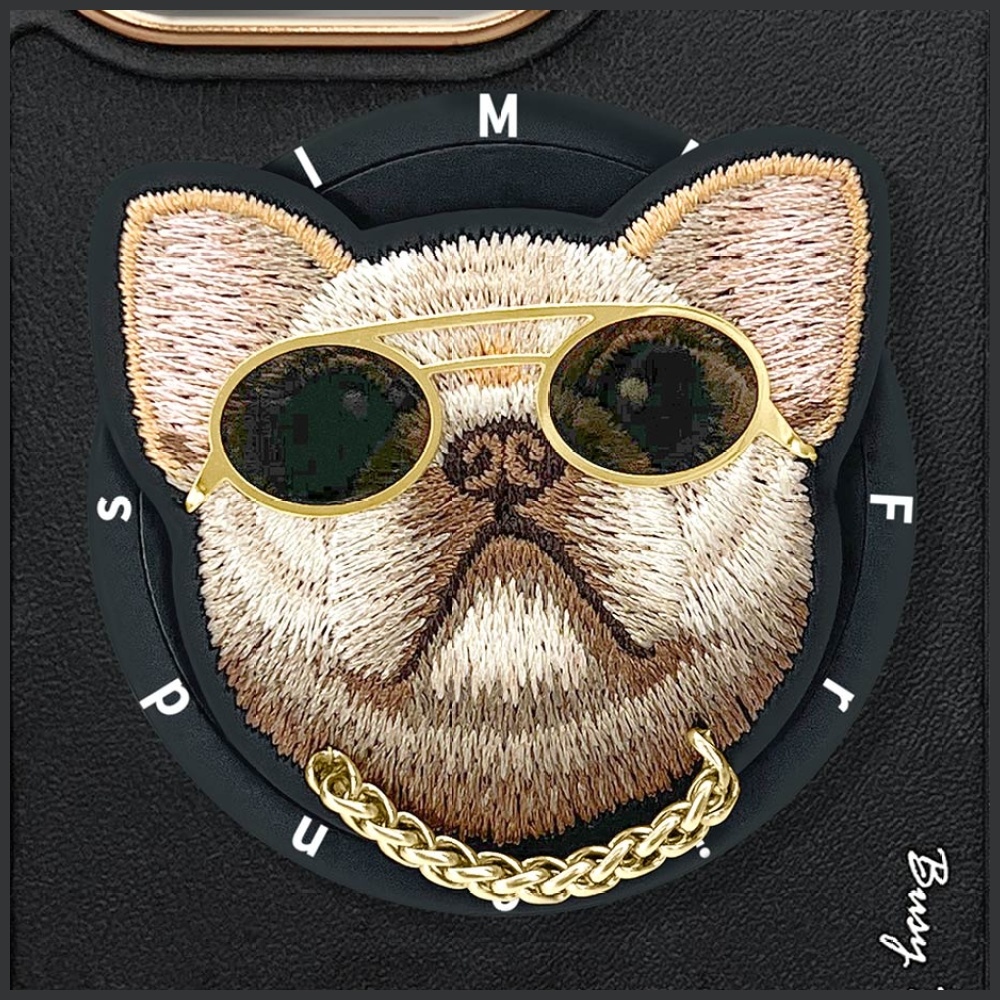 Nimmy Glasses Cool Dog MagSafe Case for iPhone 16 Pro - Blackeng