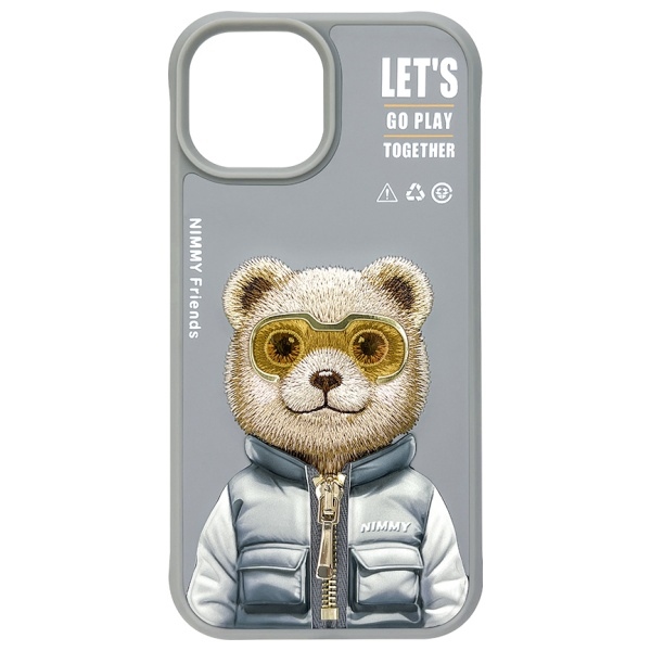 Nimmy Cool&Cute 2.0 Bear Case for iPhone 15 - Grayeng
