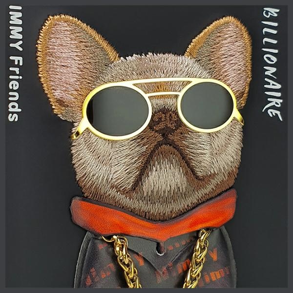 Nimmy Glasses Cool Dog Case for iPhone 15 Pro - Blackeng