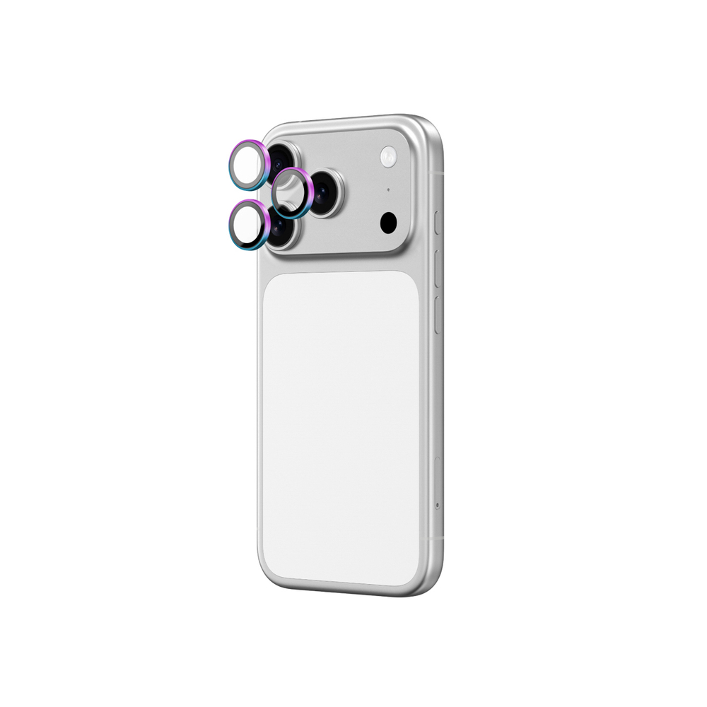 AmazingThing Lens Glass for iPhone 17 Pro / Pro Max with Rainbow Aluminum Frameeng