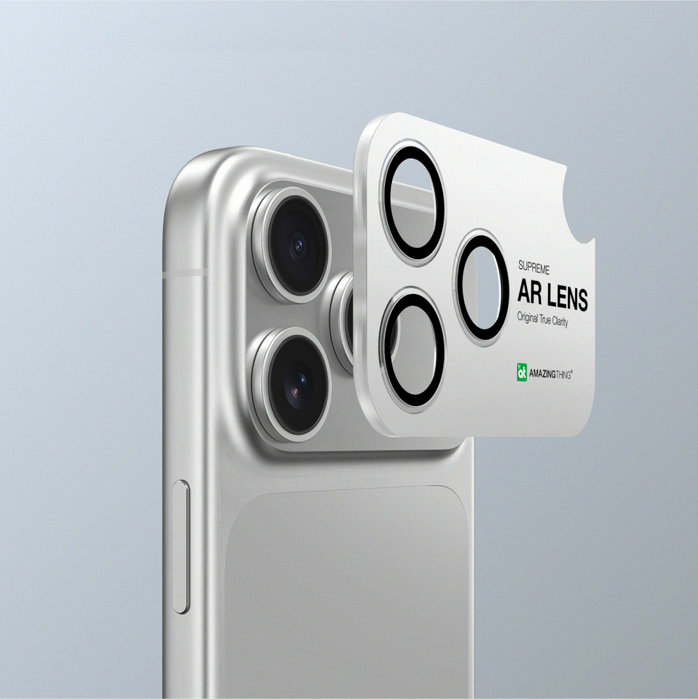 AmazingThing Sapphire Camera Glass for iPhone 17 Pro / Pro Max - with Black Frameeng
