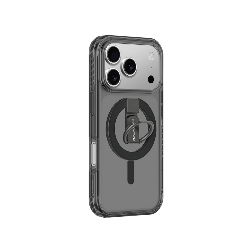 AmazingThing Titan Pro Grip Ring Set Case for iPhone 17 Pro Max Compatible with MagSafe - Blackeng