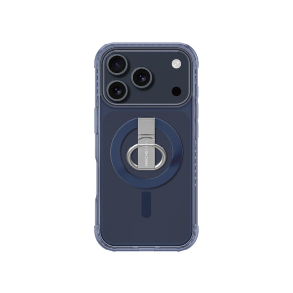 AmazingThing Titan Pro Grip Ring Set Case for iPhone 17 Pro Max Compatible with MagSafe - Blueeng