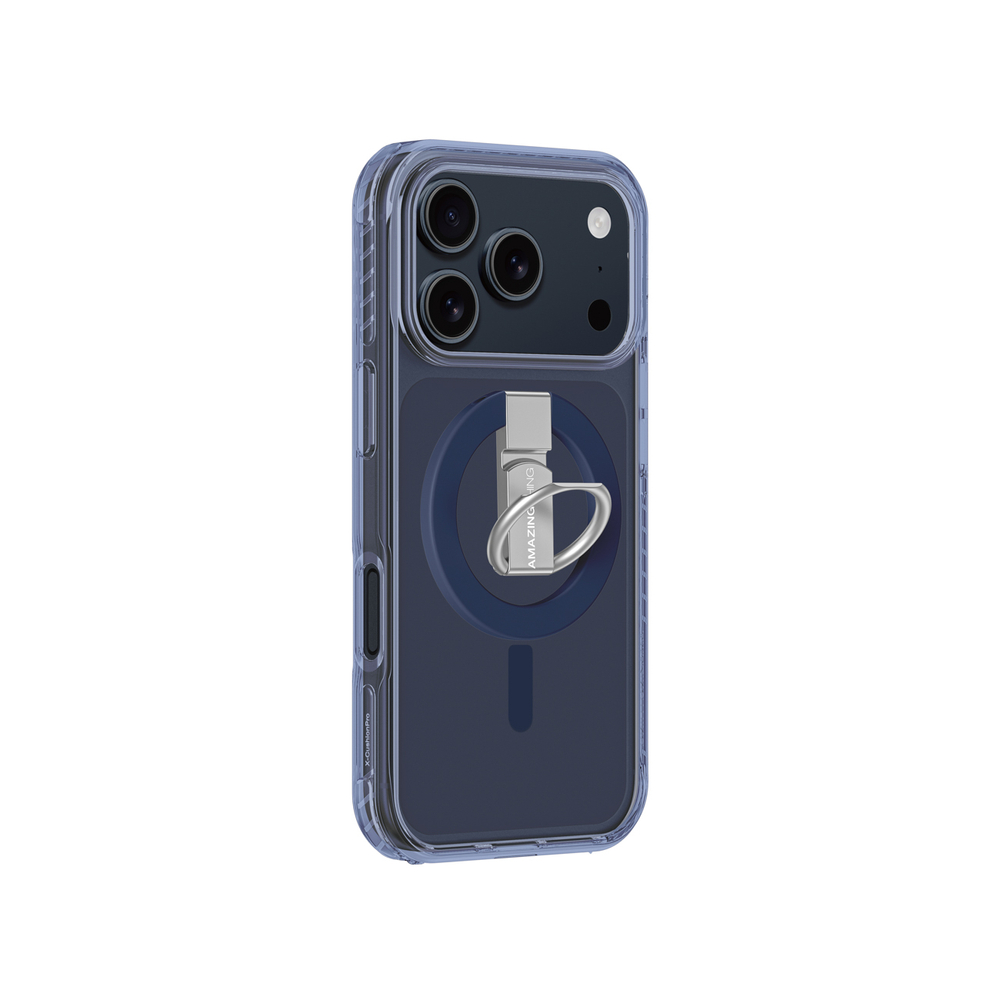 AmazingThing Titan Pro Grip Ring Set Case for iPhone 17 Pro Max Compatible with MagSafe - Blueeng