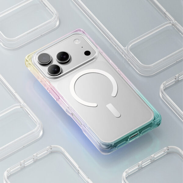 AmazingThing Omni case for iPhone 17 Pro compatible with MagSafe - transparent-rainboweng