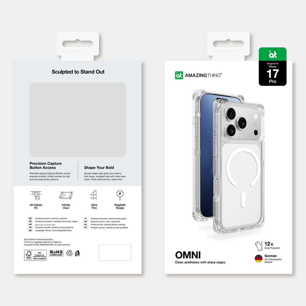 AmazingThing Omni Case for iPhone 17 Pro MagSafe Compatible - Transparenteng