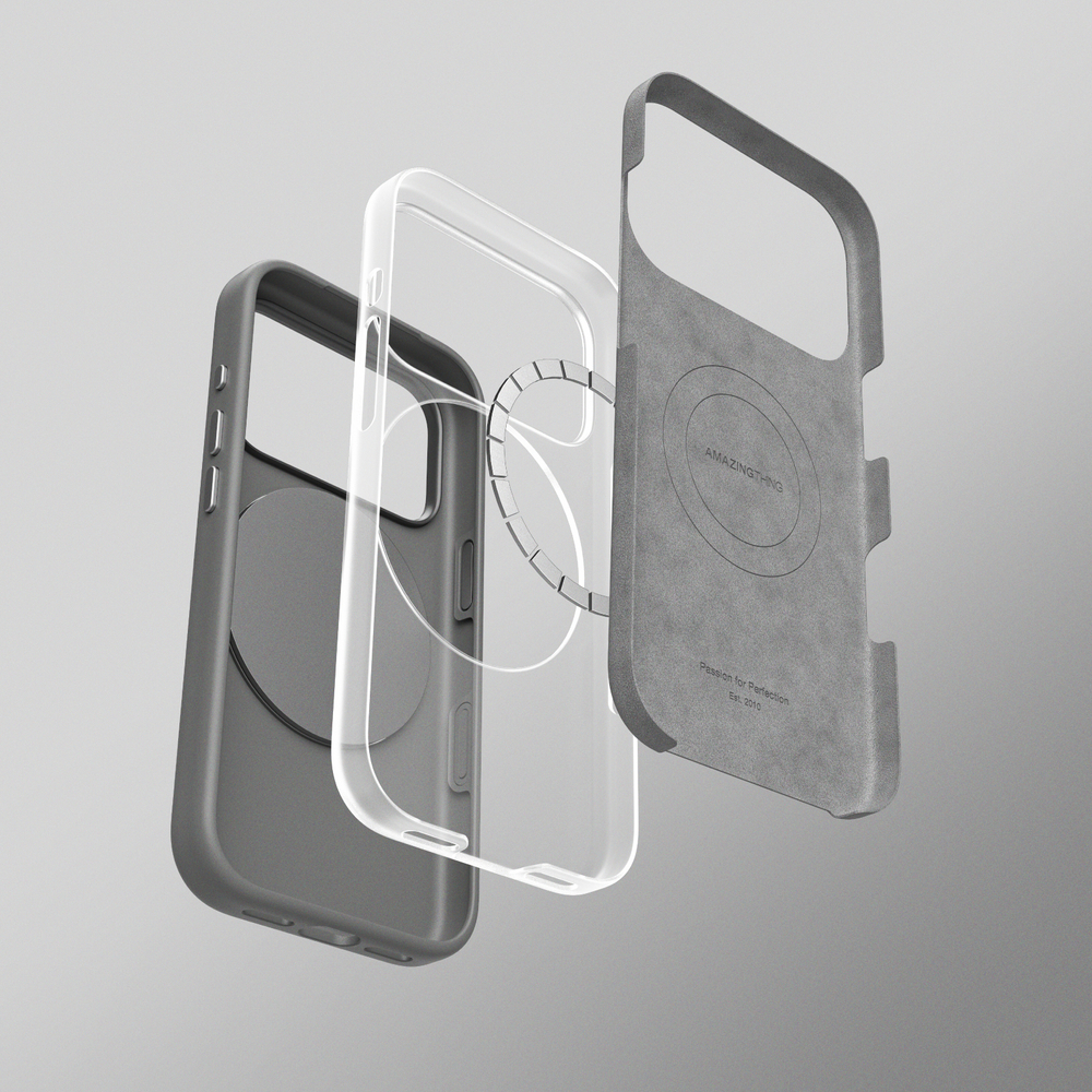 AmazingThing Cloudie iPhone 17 Pro Max Case with Stand - Grayeng