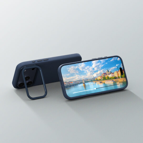 AmazingThing Glamour iPhone 17 Pro Max Case with Stand - Blueeng