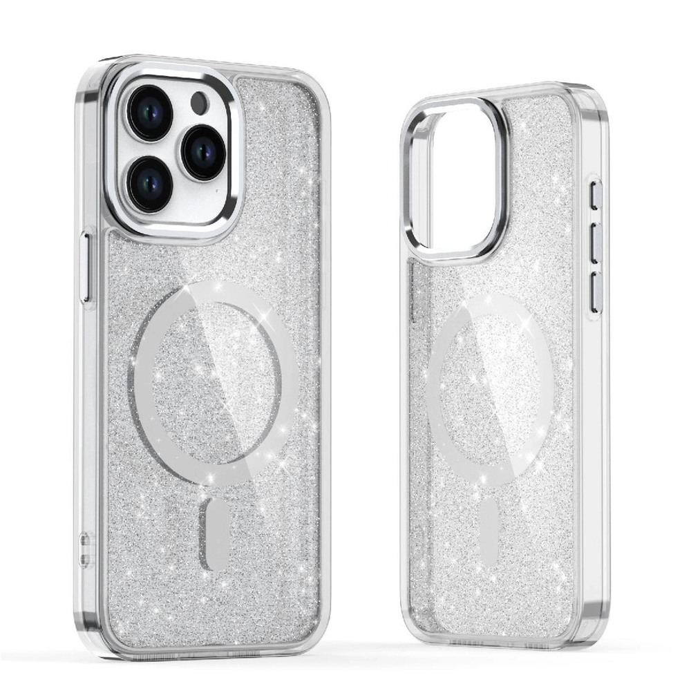 Glitter Case MagSafe Compatible for iPhone 17 - Semi-Transparenteng