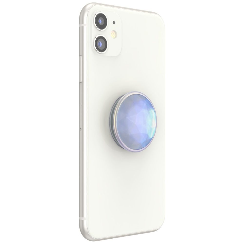 Popsockets Luxe Iridescent Dichroic Phone Holder and Stand - Whiteeng