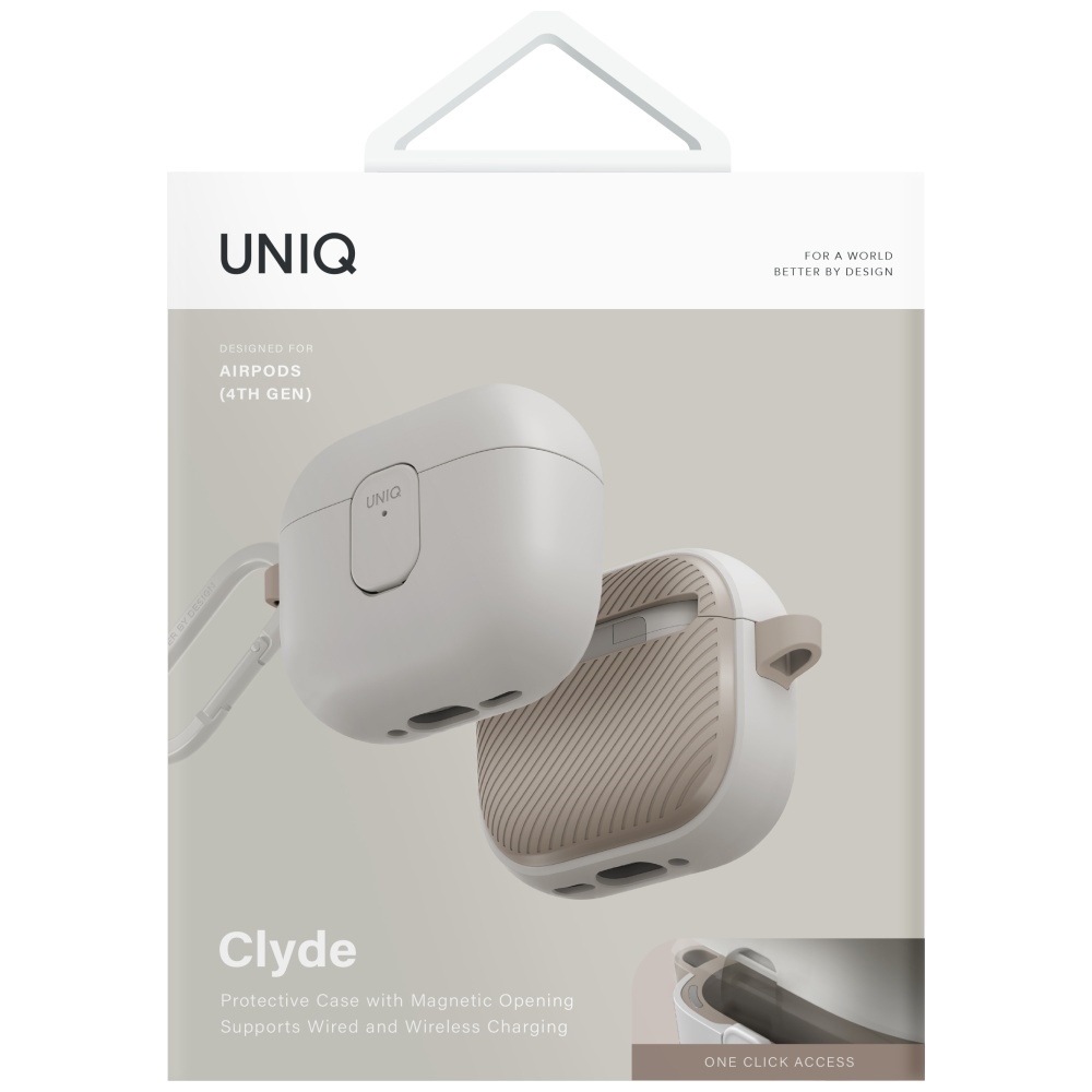 Uniq Clyde Lock Case for AirPods 4 - Beigeeng