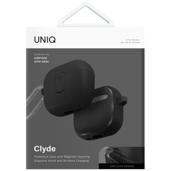 Uniq Clyde Lock Case for AirPods 4 - Blackeng