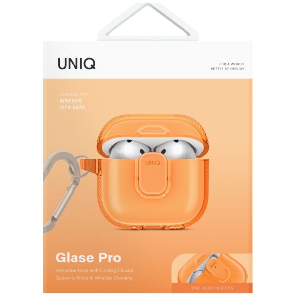 Uniq Glase Pro Case for AirPods 4 - Orangeeng
