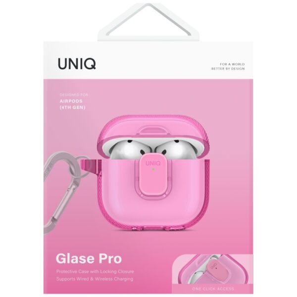Uniq Glase Pro Case for AirPods 4 - Pinkeng