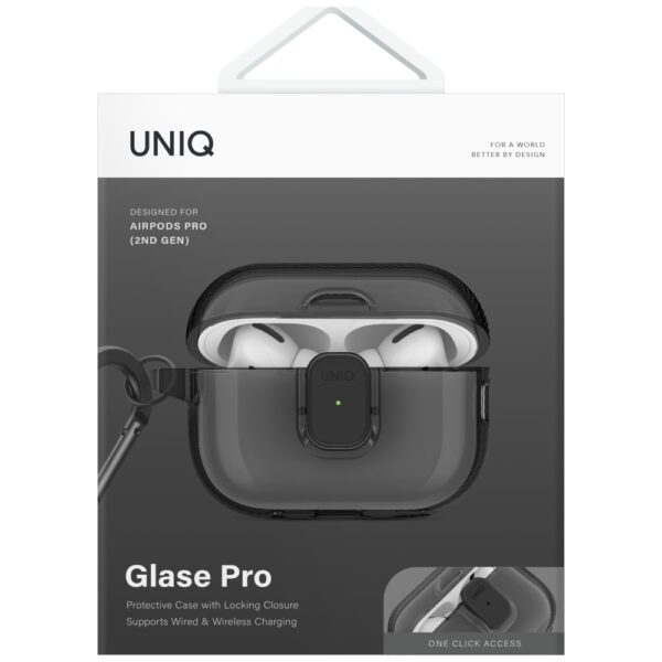Uniq Glase Pro Case for AirPods Pro 2 - Blackeng