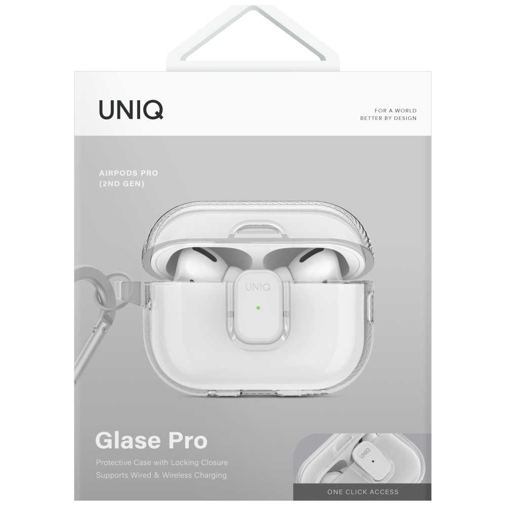 Uniq Glase Pro Case for AirPods Pro 2 - Transparenteng