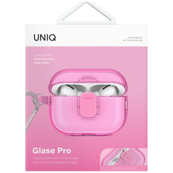 Uniq Glase Pro Case for AirPods Pro 2 - Pinkeng