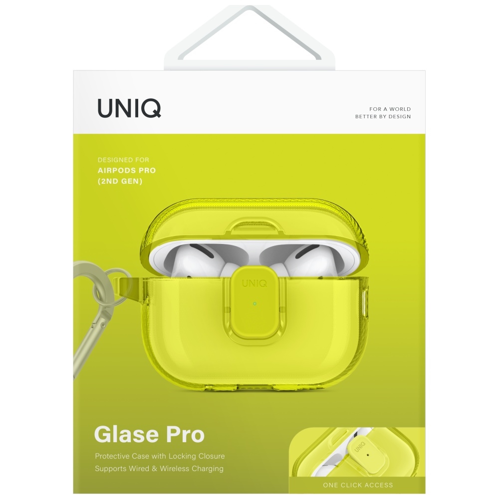 Uniq Glase Pro Case for AirPods Pro 2 - Yelloweng